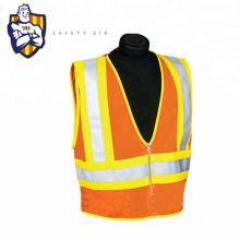 Chaleco de prensa de tela fluorescente reflectante Hi vis para trabajar